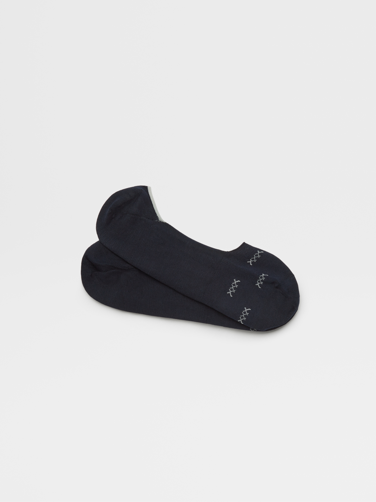 Night Blue Cotton Blend Iconic Triple X No-show Socks